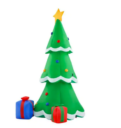 Home Accents Holiday 6.5 Foot LED Tree With Gift Boxes Inflatable