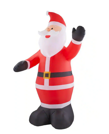 Home Accents Holiday 9 Foot Giant Sized LED Airblown Inflatable Santa - Open Box