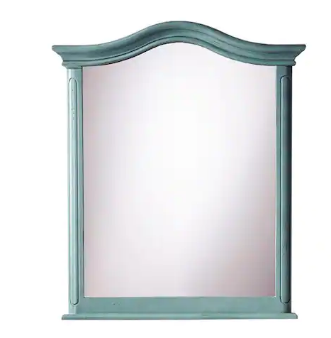 Provience 28 Inch Framed Wall Mirror Blue