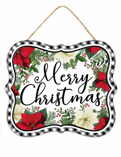 Vintage Merry Christmas Metal Sign 2 Styles