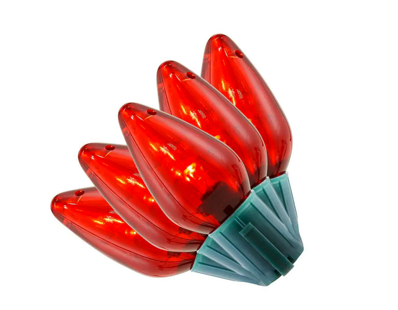 Home Accents Holiday 25 Red Super-Bright Steady Lit C9 LED Lights