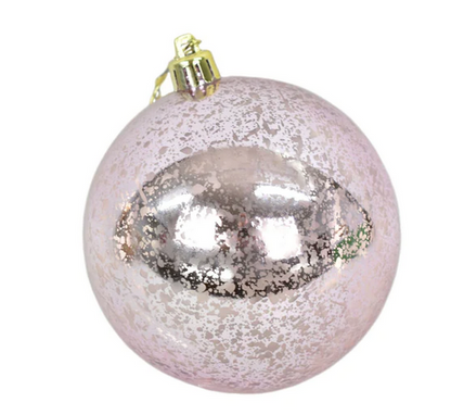 4 Inch Pink Mercury Ball Ornament