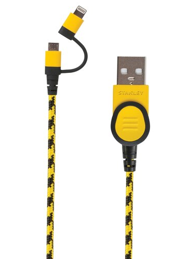 Stanley 6 Foot 2 In 1 Cable For Lightning And  Micro USB
