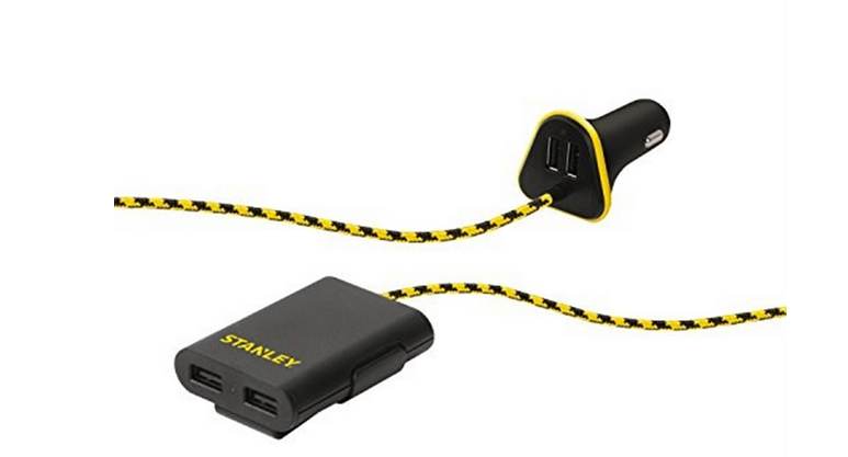 Stanley 4 Port Front And Back Seat Car Charger