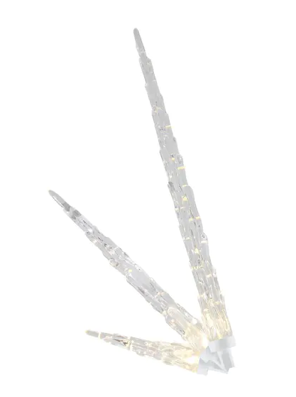 Home Accents Holiday 25 Warm White Twinkling LED Icicle Lights