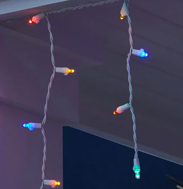 Home Accents Holiday 200 Multi-Colored Dome LED Icicle Lights
