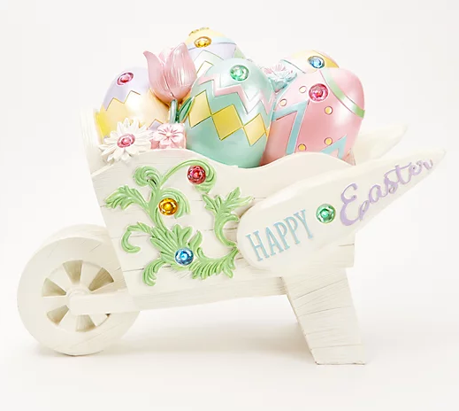 Willow Manor Illuminated Easter Wheelbarrow