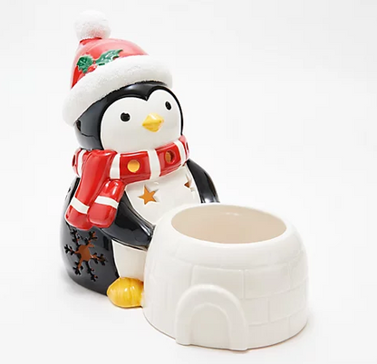 Kringle Express Ceramic Penguin With Attached Serving Bowl