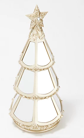 Kringle Express Illuminted Mirrored Resin Tabletop Pearl Tree