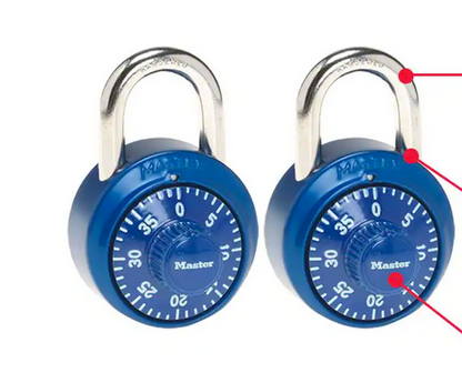 Master Lock Combination Lock 2 Pack - Blue