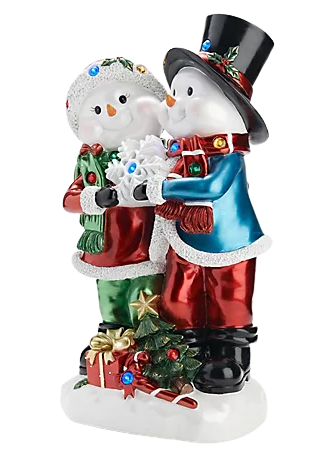 Kringle Express 22 Inch Resin Snowman Duo