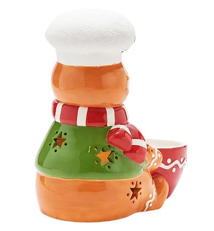Kringle Express Ceramic Gingerbead With Attached Serving Bowl