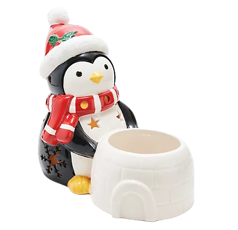 Kringle Express Ceramic Penguin With Attached Serving Bowl