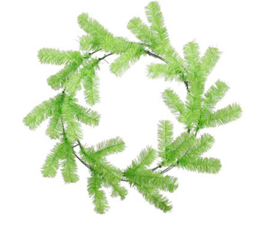 Lime Green Pine Work Wreath 24 Inch