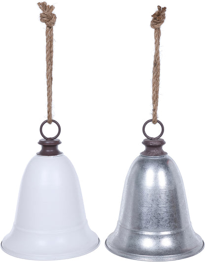 Large Metal White Or Silver Bell
