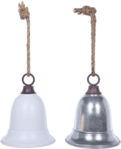 Medium Metal White Or Silver Bell