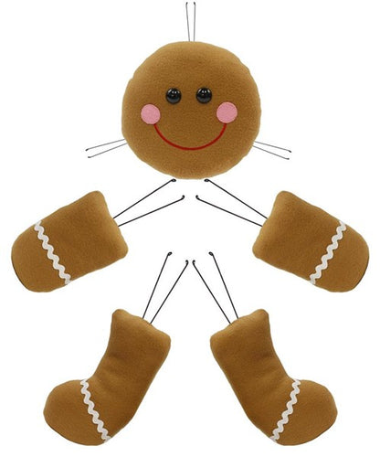 5 Piece Gingerbread Decor Wreath Kit