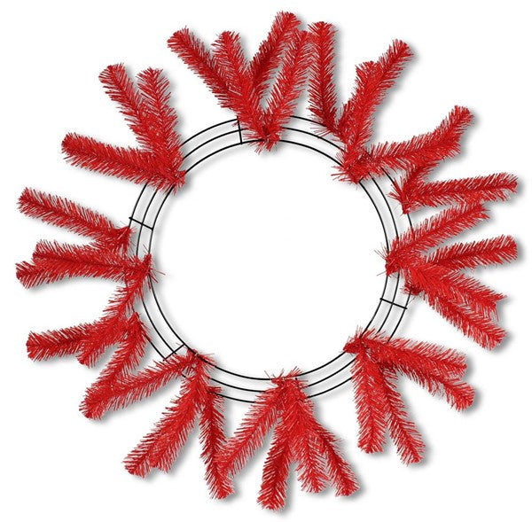 15 Inch Wire 25 Inch Oad Red Work Wreath