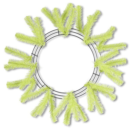 15 Inch Wired, 25 Inch Oad Lime Green Work Wreath
