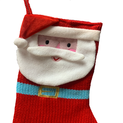 Red Stitched Santa Clause Design Stocking