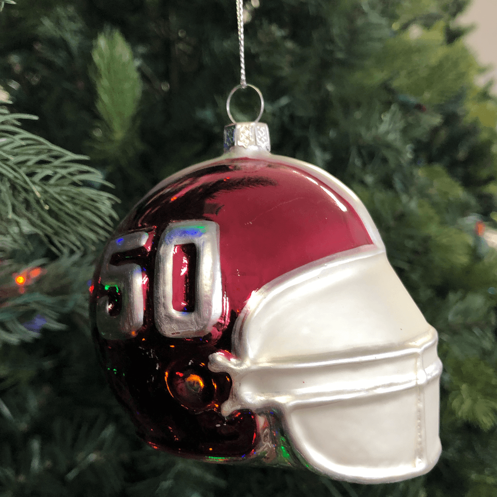 Alabama Team Helmet Glass Ornament
