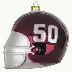 Alabama Team Helmet Glass Ornament