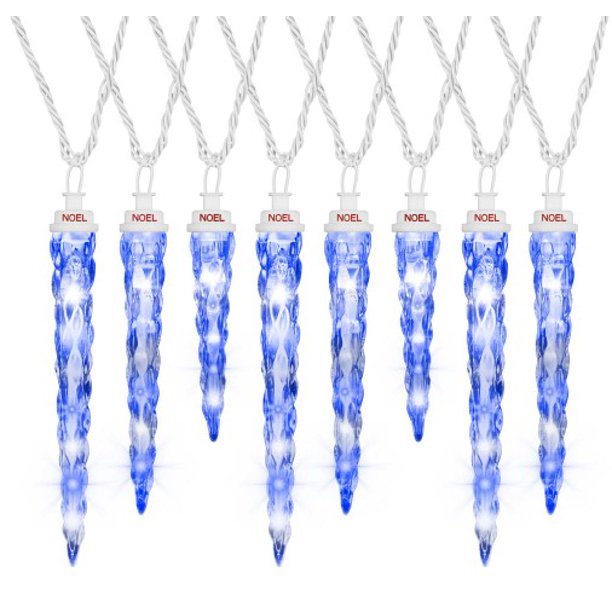 LightShow Shooting Star Light String 8 Icicles Blue White Open Box