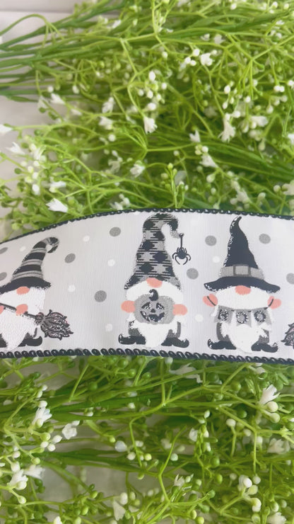 2.5 Inch Halloween Witch Gnome Ribbon