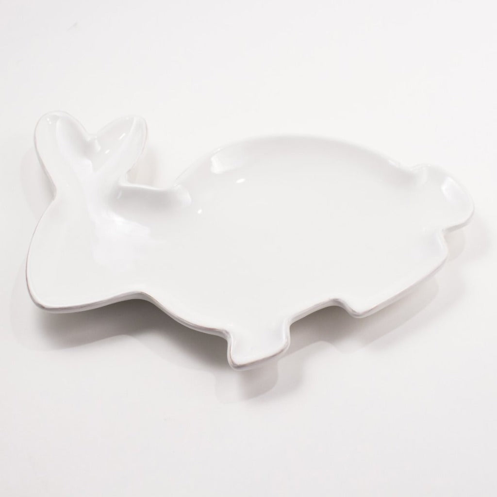 White Bunny Platter 11.5 Inch