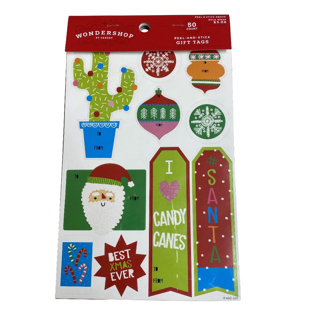 Cactus 50 Count Peel-And-Stick Gift Tags