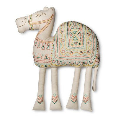 Pillowfort Embroidered Tan Camel Pillow