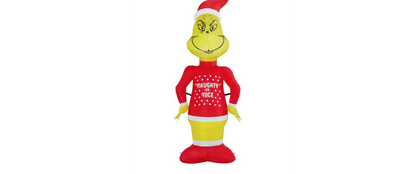 4 Foot The Grinch Inflatable Naughty Or Nice  Open Box
