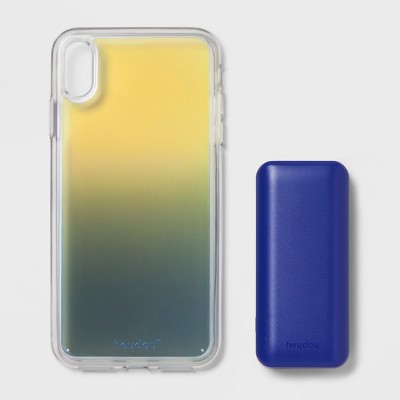Heyday Apple iPhone XS Max Case with Power Bank – Cool Iridescent