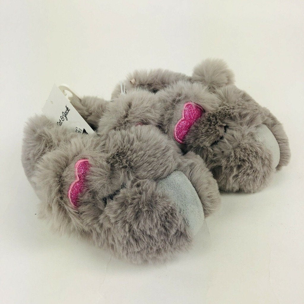 Cat & Jack Toddler Girls' Ava Slippers Gray Koala
