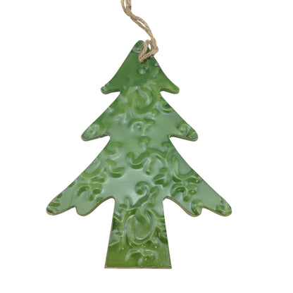 Christmas Ornament  With Embelished Metal Overlay 6 Styles