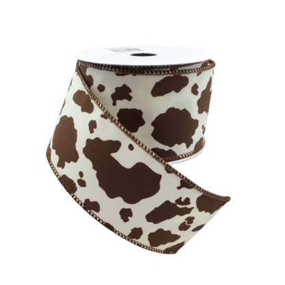 2.5 Inch X 10YD Cowhide Print