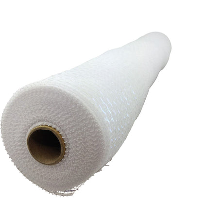 21 Inch By 10 Yards White Designer Netting With Iridescent Foil