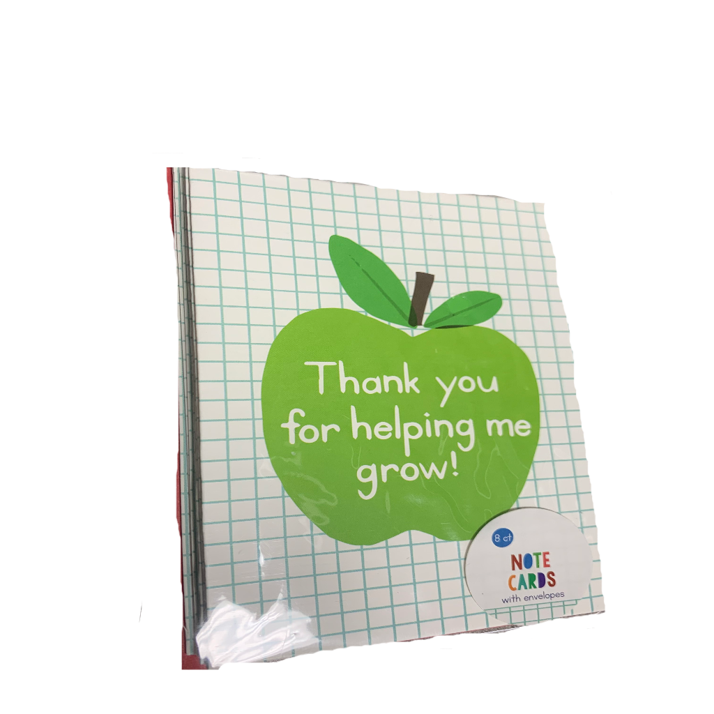 Thank Your For Helping Me Grow- Note Cards with Envelopes