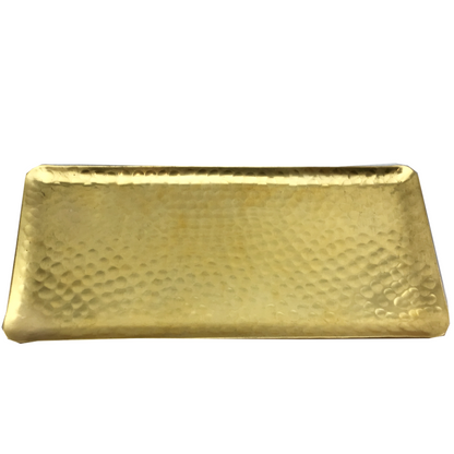 Gilded Rectangle Gold Hammered Plate