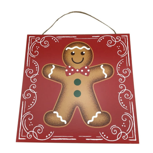 Wooden Gingerbread Square Sign 2 Styles