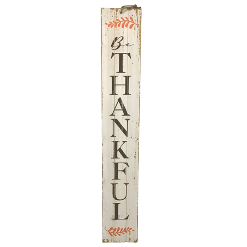 60 Inch Be Thankful/Give Thanks Wood Board