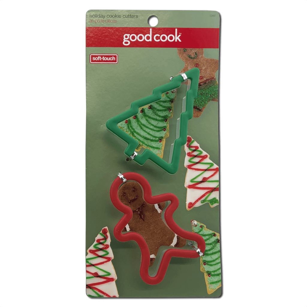 Good Cook 2 Pack Christmas Cookie Cutters Tree and Gingerbread