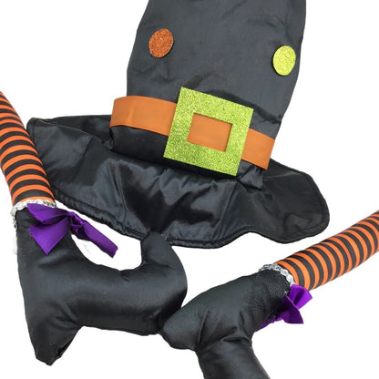 Witch Hat and Leg Halloween Decor Kit - 3 Piece
