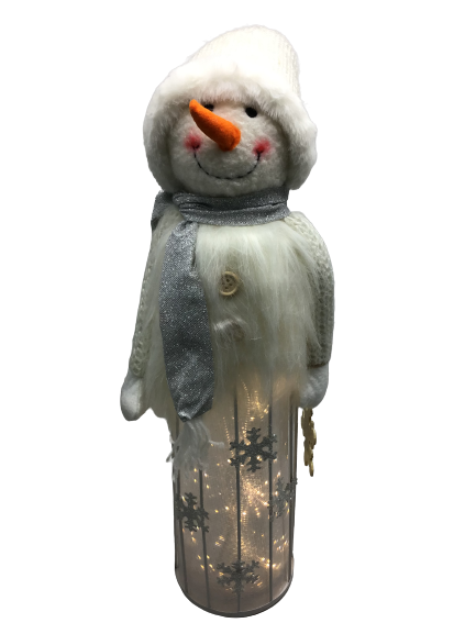 Fabric Snowman With LED Light