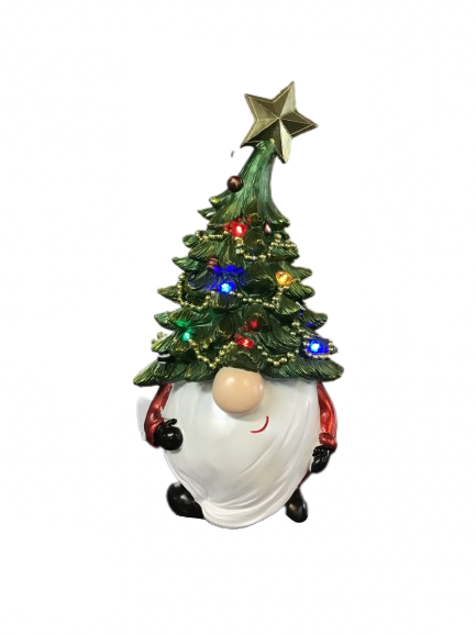 Kringle Express Resin Gnome With Illuminated Accents - Traditional