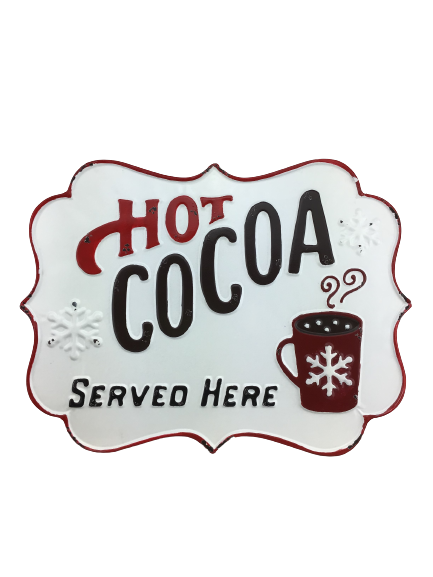 Metal Hot Cocoa Wall Sign
