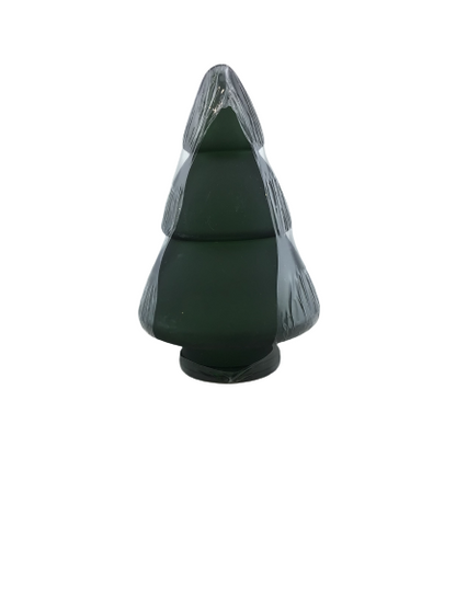 Small Green Frosted Glass Tree