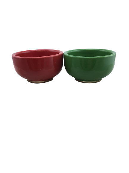 2 Count Mini Ceramic Bowls-2 Styles