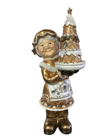 Kringle Express Lit Gingerbread Mrs. Claus