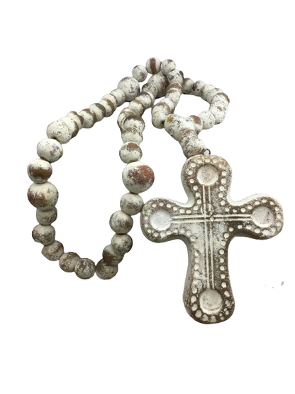 Extra Large Rosary Beads - White